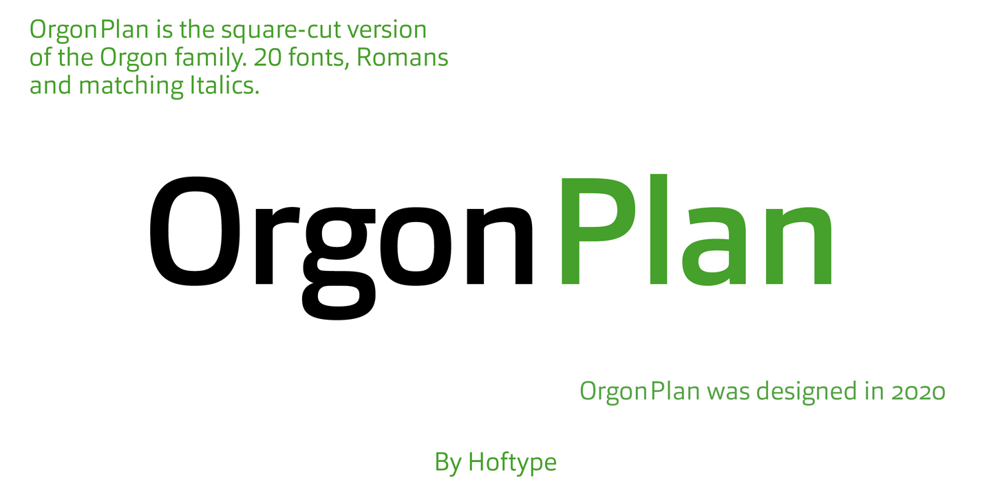Przykładowa czcionka Orgon Plan #1